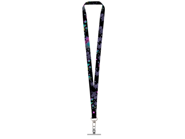 Ланъярд 2,5 см под сублимацию с трендовым карабином и металлическим держателем для телефона