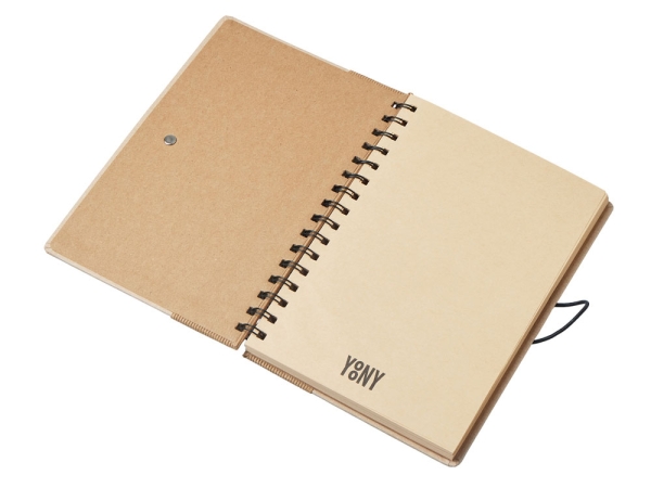 Крафтовый блокнот А5 в твердой обложке "Saharan Cypress", 80 листов 70 гр/м2 бумаги, натуральный