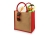 Сумка подарочная "Hindy", натуральный/красный