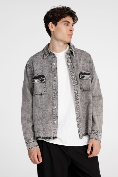 Куртка джинсовая O3, серая