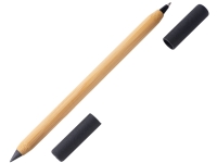 Вечный карандаш и ручка из бамбука "Black bamboo", натуральный и черный Вечный карандаш и ручка из бамбука "Black bamboo", натуральный и черный