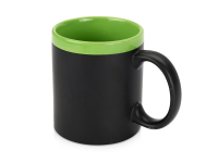 Кружка с покрытием для рисования мелом «Да Винчи», черный/зеленый Кружка с покрытием для рисования мелом «Да Винчи», черный/зеленый