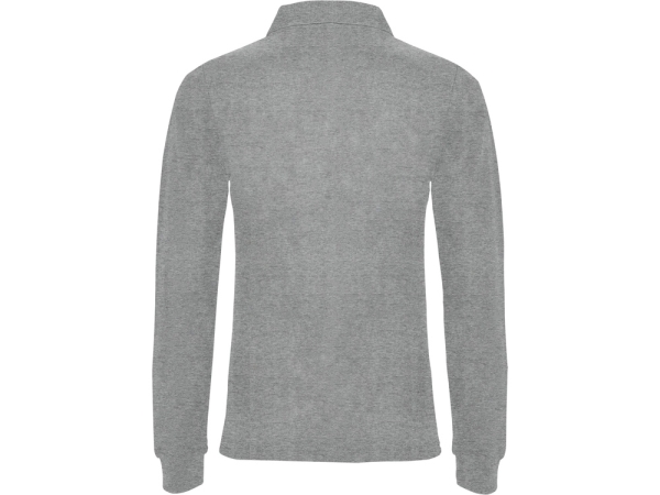 Рубашка поло "Estrella" женская с длинным рукавом, серый меланж