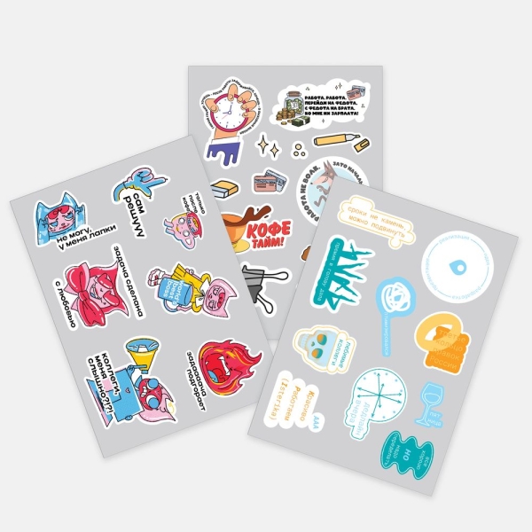 Наклейки из ПВХ Sticker Pack на заказ, M