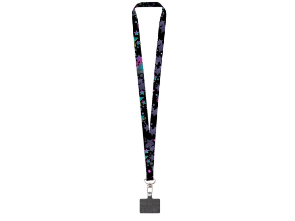Ланъярд 2,5 см под сублимацию с трендовым карабином и большим держателем для телефона из ПЭ