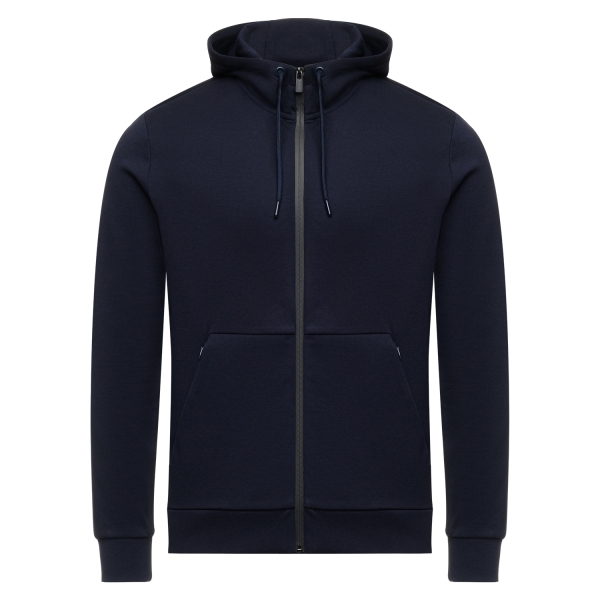 Толстовка на молнии с капюшоном MATEO темно-синяя, размер S/M