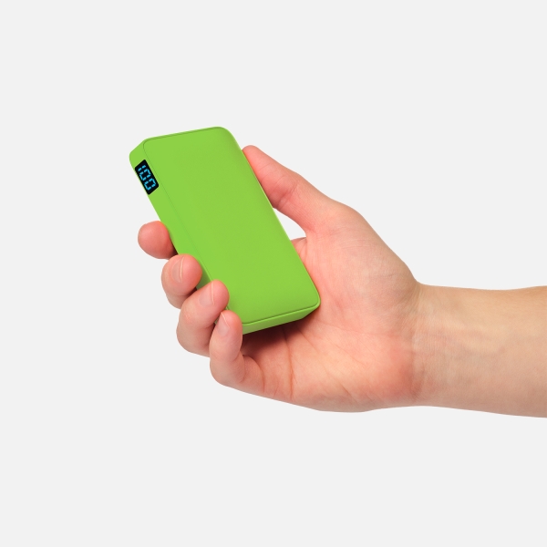 Внешний аккумулятор с подсветкой Анкор (Ancor) 5000 mAh, салатовый