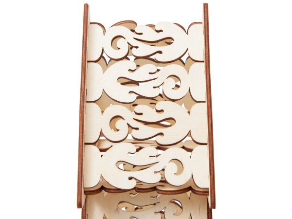 Шкатулка из фанеры в виде елки "Firytale" , серебристая