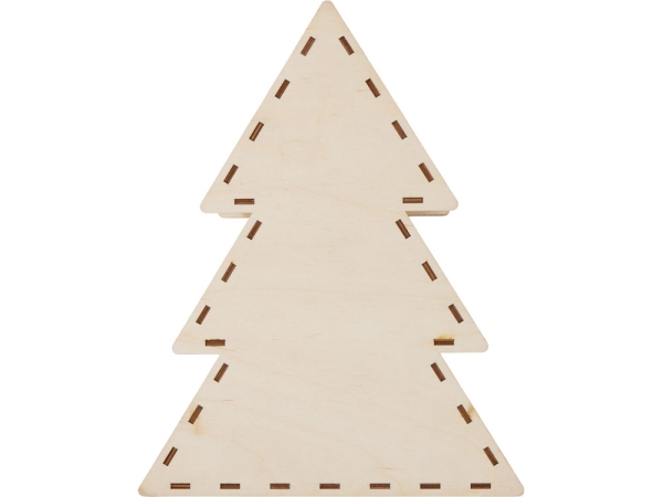 Шкатулка из фанеры в виде елки "Firytale" , серебристая