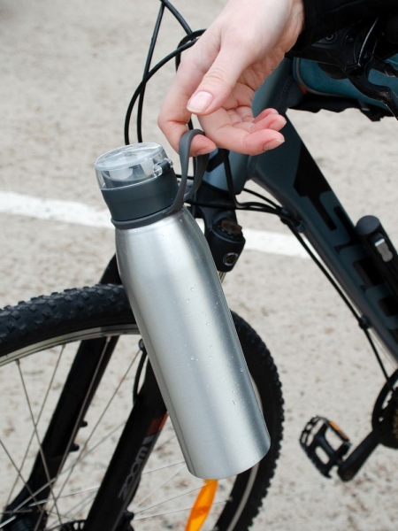 Спортивная бутылка для воды Korver, серебристая