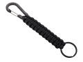 Брелок-веревочка "Austere" с карабином и кольцом, черный