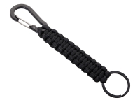 Брелок-веревочка "Austere" с карабином и кольцом, черный Брелок-веревочка "Austere" с карабином и кольцом, черный