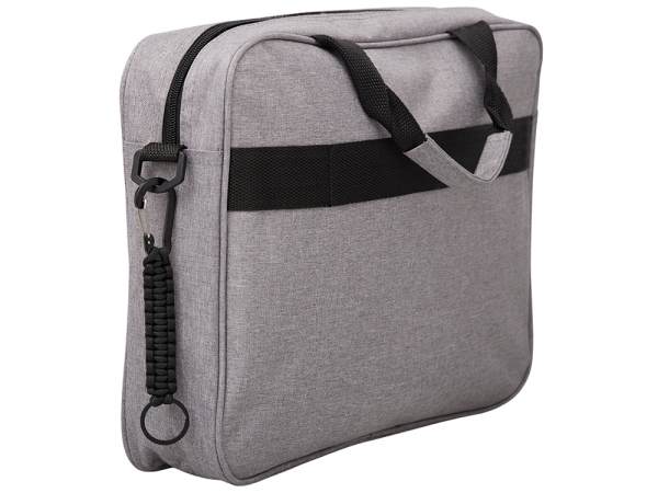 Брелок-веревочка "Austere" с карабином и кольцом, черный