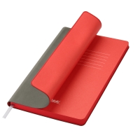 Ежедневник Latte soft touch недатированный, серый/красный Ежедневник Latte soft touch недатированный, серый/красный