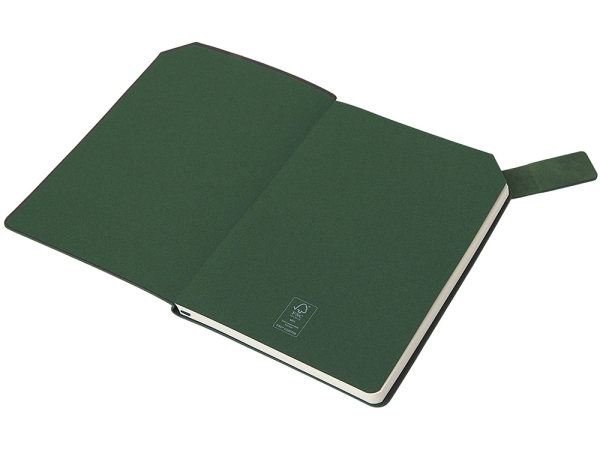 Блокнот А5 в гибкой обложке "Chaplin", зеленый