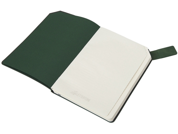 Блокнот А5 в гибкой обложке "Chaplin", зеленый