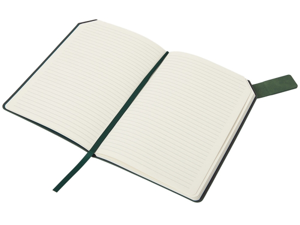 Блокнот А5 в гибкой обложке "Chaplin", зеленый