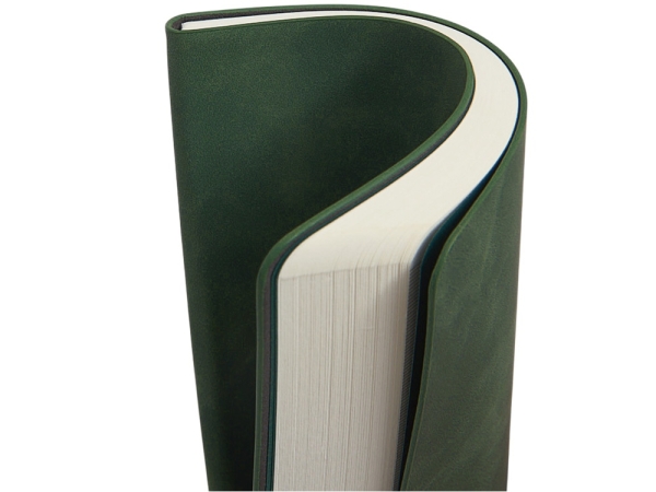 Блокнот А5 в гибкой обложке "Chaplin", зеленый