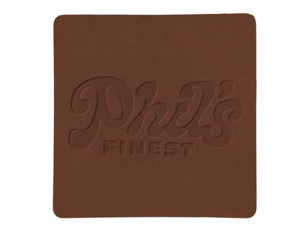 ПАТЧ КВАДРАТ nubuk (коричневый ) 5,5 х 5,5 см