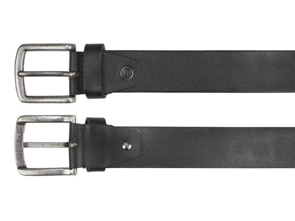 Ремень KLONDIKE Creek, односторонний, натуральная воловья кожа, цвет чёрный, 130 х 4 см