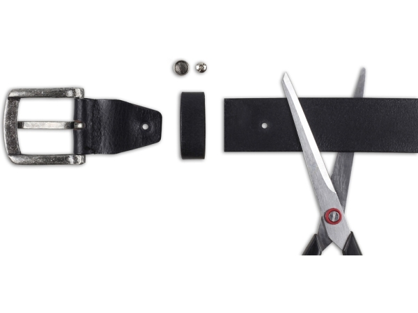 Ремень KLONDIKE Creek, односторонний, натуральная воловья кожа, цвет чёрный, 130 х 4 см