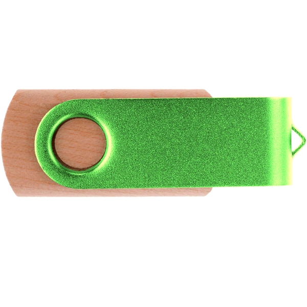 Флешка TWIST WOOD COLOR Светлое дерево с салатовым 4014.31.15.32ГБ