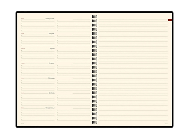 Еженедельник недатированный А5 «Concept», бордовый