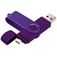 Флешка TWIST COLOR OTG Фиолетовая 4018.11.32ГБ