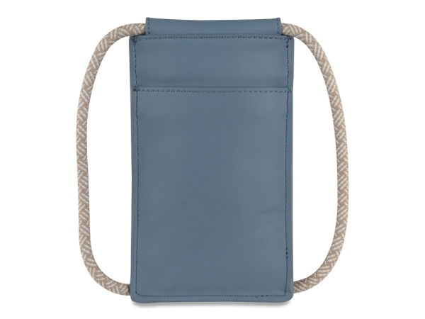 Сумка-чехол для мобильного телефона BUGATTI Almata, голубая, полиуретан, 11x2x18 см