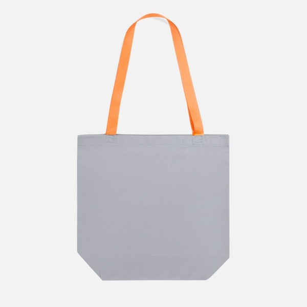 Шопер B5, серый с оранжевыми ручками
