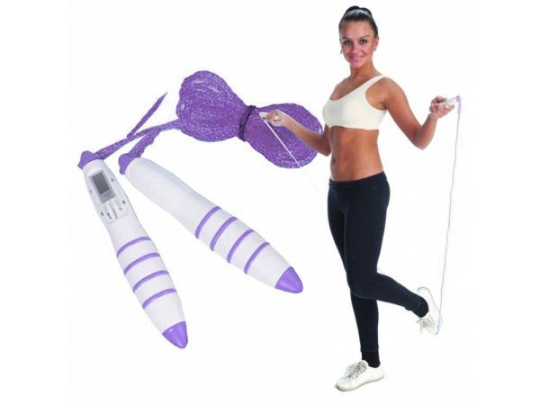 Скакалка со счётчиком прыжков Counter, белый/синий