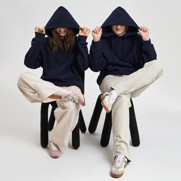 Худи релакс унисекс ADVENTURE, темно-синий, размер XL/2XL