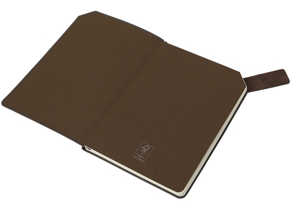 Блокнот А5 в гибкой обложке "Chaplin", шоколадный