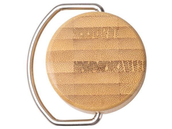 Термобутылка «Нобук» из переработанной нержавеющей стали, с бамбуковой крышкой, темно-зеленый