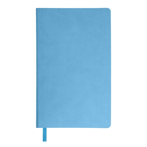 Бизнес-блокнот  "Funky" А5, голубой, желтый форзац, мягкая обложка,  в линейку