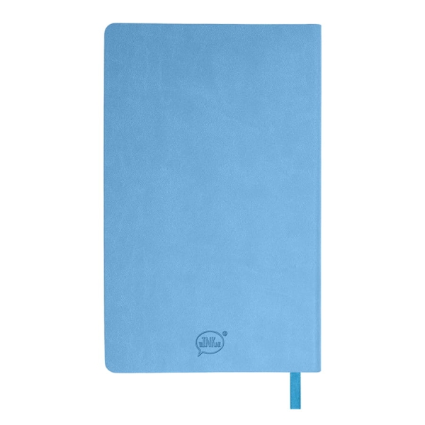 Бизнес-блокнот  "Funky" А5, голубой, желтый форзац, мягкая обложка,  в линейку