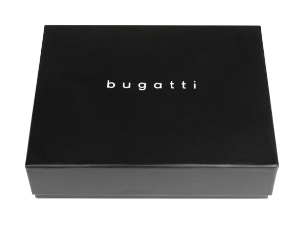 Портмоне BUGATTI ЧЕРНАЯ МАГИЯ | BLACK MAGIC, с защитой данных RFID, черное, натуральная кожа козы, 11,5х2х9 см