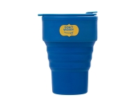 Силиконовый складной стакан «GoCup», синий индиго, тампопечать