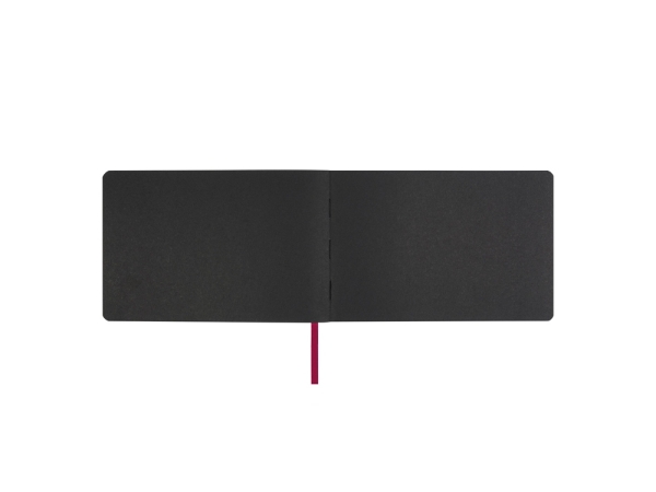 Скетчбук "Sketch & Art" в мягком переплете 210х140 мм, 48 л. черной бумаги 200 гр., красный