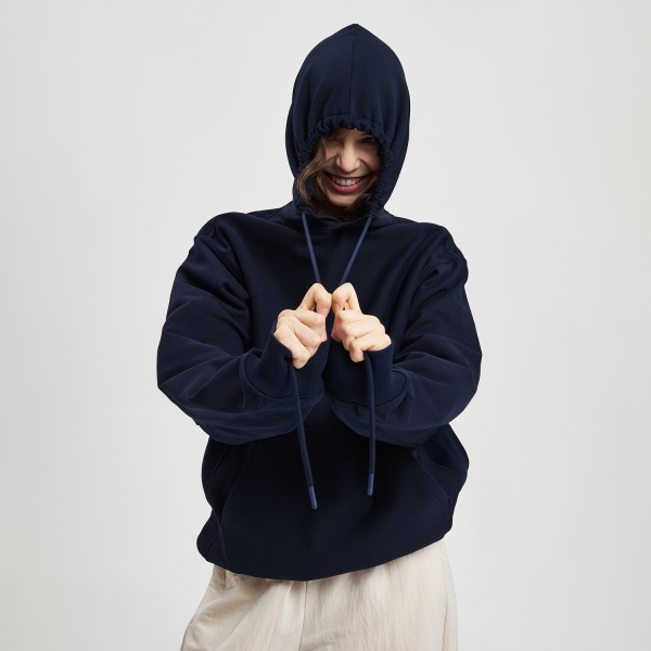 Худи релакс унисекс ADVENTURE, темно-синий, размер 3XL/4XL