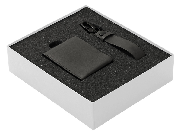 Подарочный набор Long River: кошелек, ремешок для ключей (без лого Long River), белая коробка