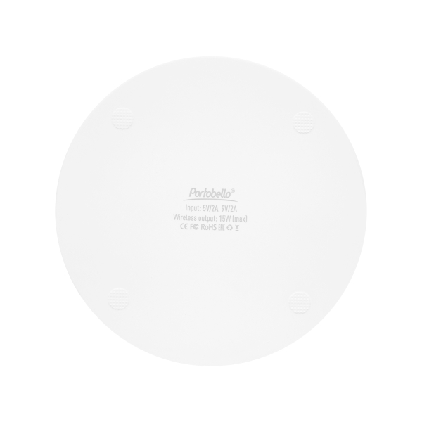 Беспроводное зарядное устройство с подсветкой 15W Auris, белое