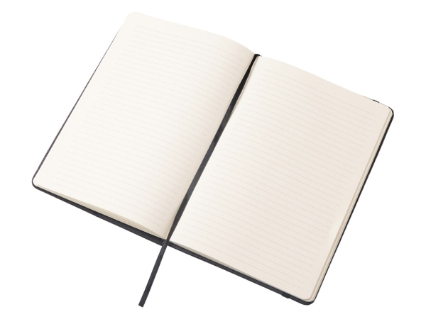 Набор блокнот А5 с магнитным держателем для ручки и подставкой для телефона и металлической шариковой ручкой "NotaBene", черный