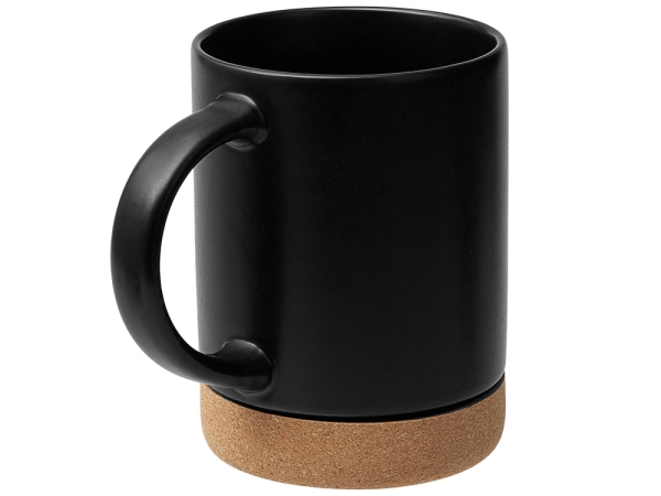 Кружка 450 мл с пробковым дном "Корк & Бон", черный