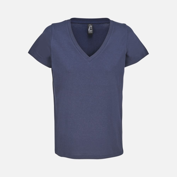 Футболка женская Regent Women с V-образным вырезом, кобальт (темно-синяя)
