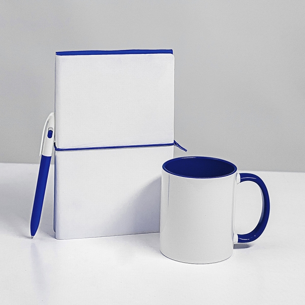 Набор подарочный WHITE VEIL: блокнот, ручка, кружка; белый/красный