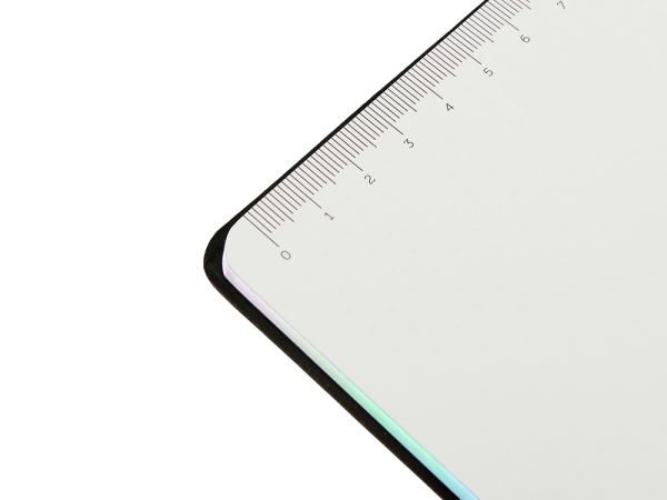 Блокнот А5 в гибкой обложке "Fellini" с голографическим срезом, черный