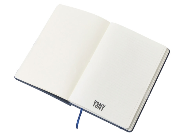 Набор блокнот А5 с магнитным держателем для ручки и подставкой для телефона и металлической шариковой ручкой "NotaBene", темно-синий