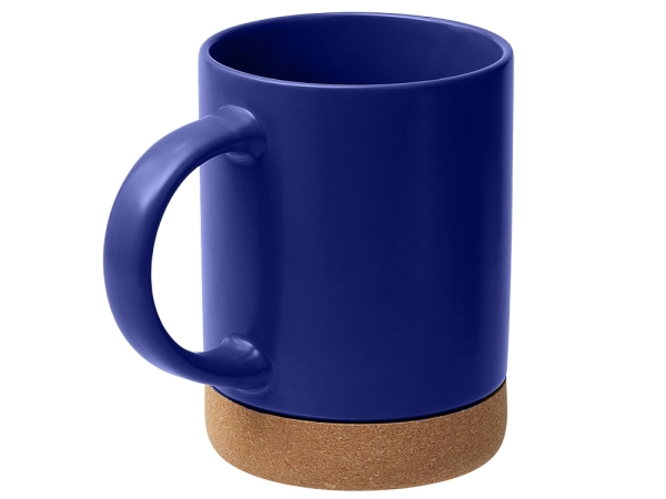 Кружка 450 мл с пробковым дном "Корк & Бон", глубокий синий
