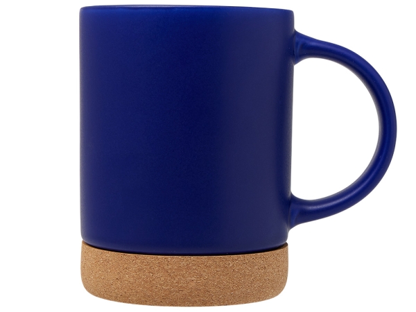 Кружка 450 мл с пробковым дном "Корк & Бон", глубокий синий